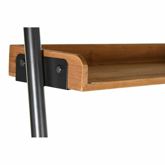 Raft DKD Home Decor Brad Natural Negru Metal 1 Rafturi (67 x 40 x 155 cm)