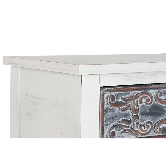 Consolă DKD Home Decor Natural Maro MDF Alb Arab (107 x 36 x 81 cm)
