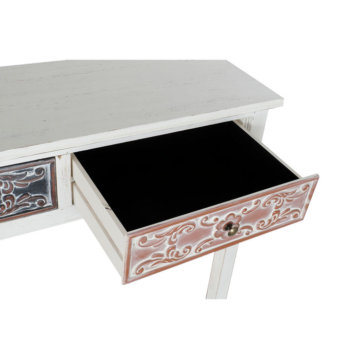 Consolă DKD Home Decor Natural Maro MDF Alb Arab (107 x 36 x 81 cm)