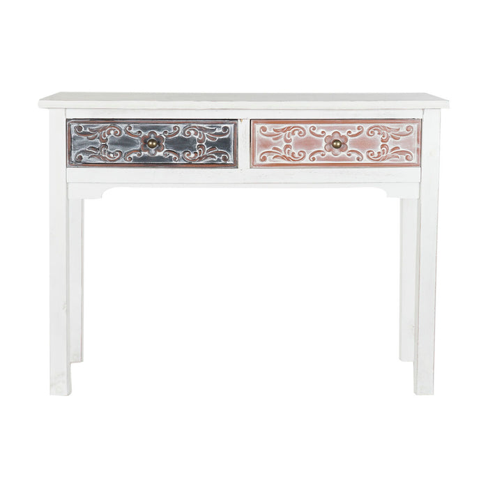 Consolă DKD Home Decor Natural Maro MDF Alb Arab (107 x 36 x 81 cm)