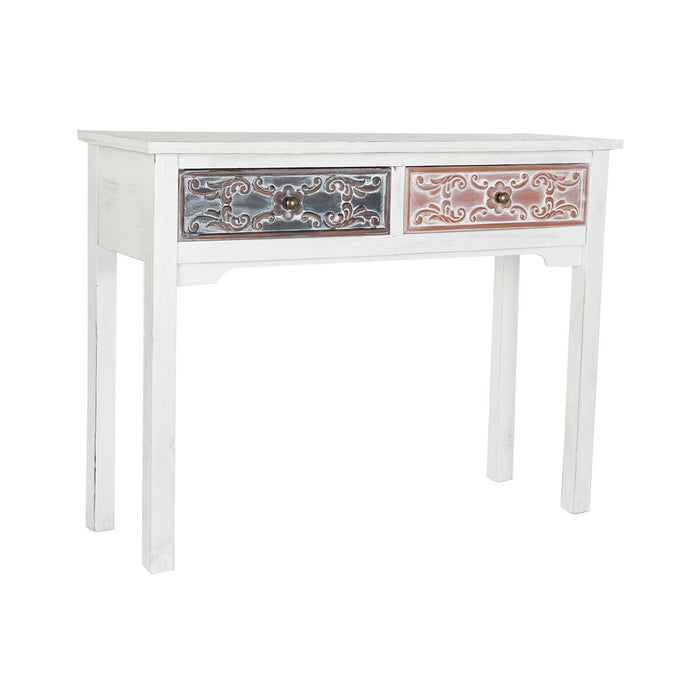 Consolă DKD Home Decor Natural Maro MDF Alb Arab (107 x 36 x 81 cm)