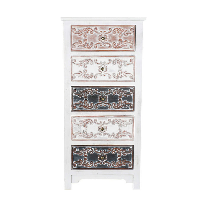 Dulap cu Sertare DKD Home Decor Maro MDF Alb Maro închis Arab (60 x 40 x 131 cm)