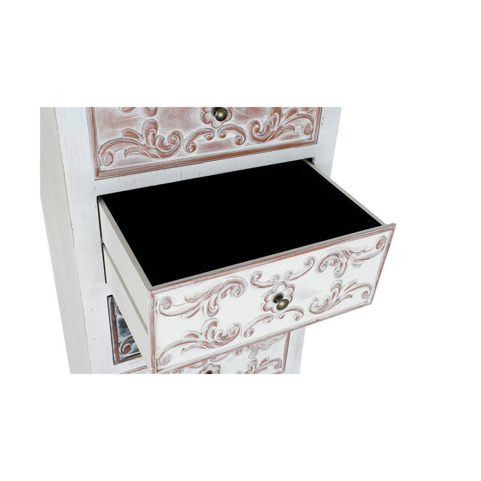Dulap cu Sertare DKD Home Decor Maro MDF Alb Maro închis Arab (60 x 40 x 131 cm)