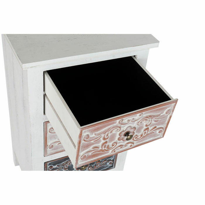 Dulap cu Sertare DKD Home Decor Maro MDF Alb Maro închis Arab (48 x 36 x 81 cm)