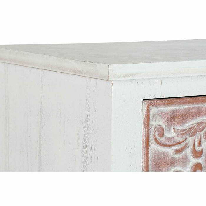 Dulap cu Sertare DKD Home Decor Maro MDF Alb Maro închis Arab (48 x 36 x 81 cm)