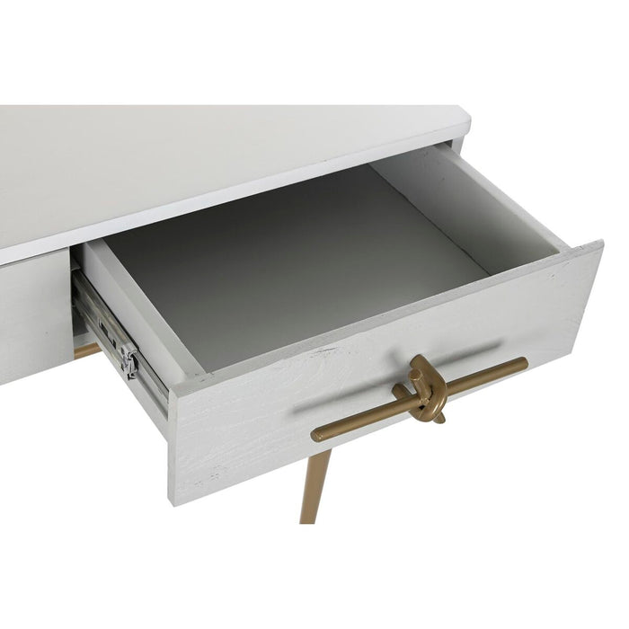Consolă DKD Home Decor Alb Multicolor Auriu* Metal Fier Lemn de mango 30 x 40 cm 90 x 45 x 74 cm