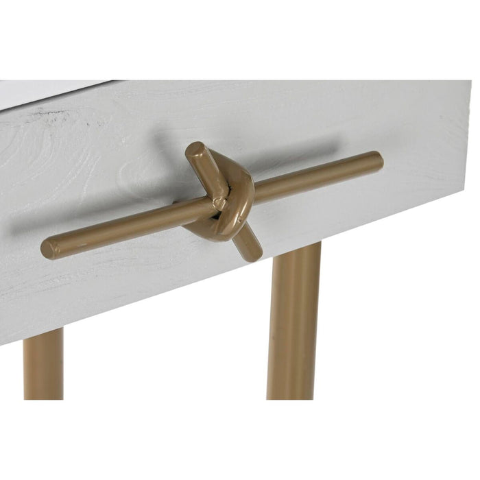 Consolă DKD Home Decor Alb Multicolor Auriu* Metal Fier Lemn de mango 30 x 40 cm 90 x 45 x 74 cm