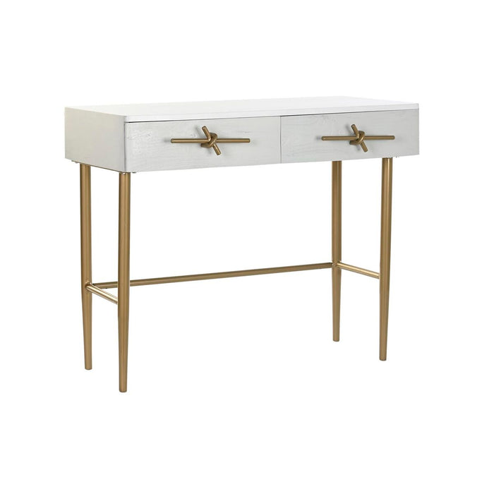 Consolă DKD Home Decor Alb Multicolor Auriu* Metal Fier Lemn de mango 30 x 40 cm 90 x 45 x 74 cm