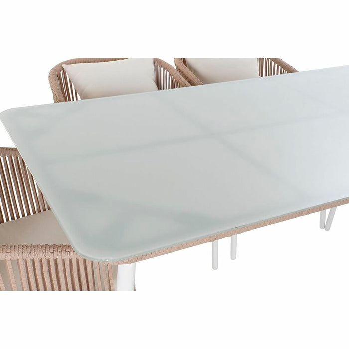 Set de Masă cu Scaune DKD Home Decor Bej 78 cm 163 x 95 x 6 cm