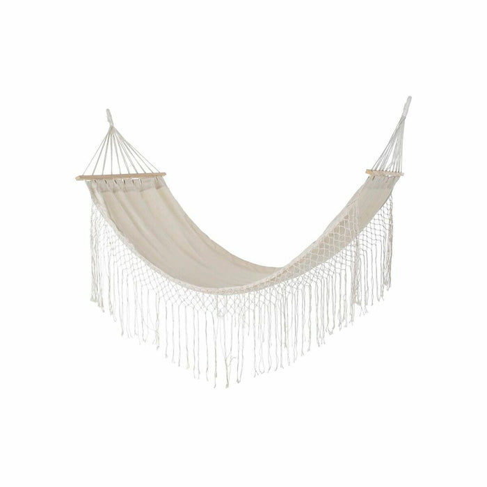 Hamac DKD Home Decor Bej Poliester Bumbac Pin Franjuri (280 x 100 x 130 cm)