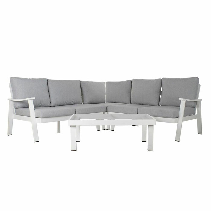 Canapea de Grădină DKD Home Decor Gri 212 x 212 x 86 cm Geam Aluminiu 86 cm