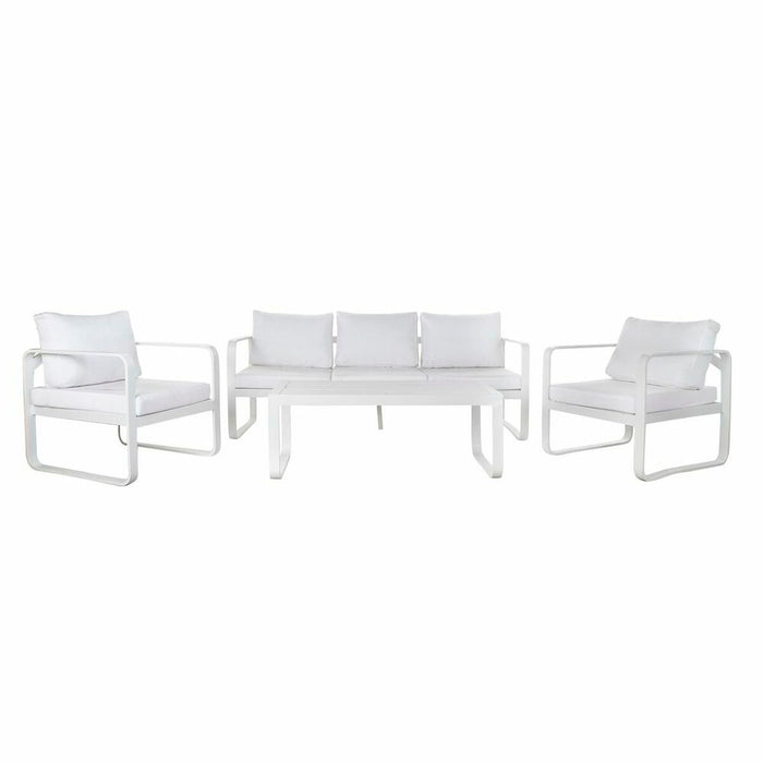 Canapea de Grădină DKD Home Decor Alb Aluminiu 78 cm 184 x 72 x 78 cm