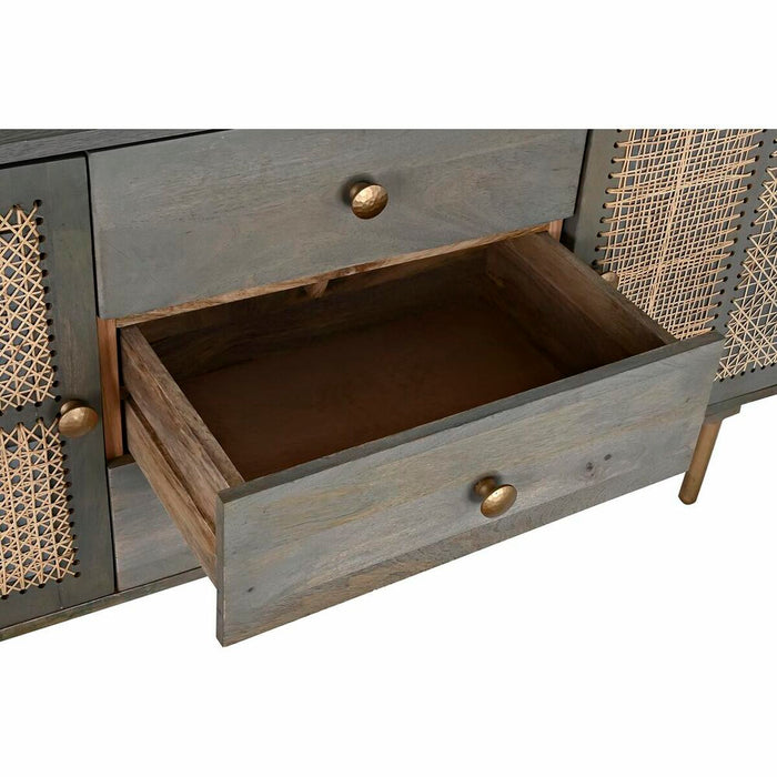 Servantă DKD Home Decor Natural Gri MDF Lemn de mango (160 x 40 x 75 cm)
