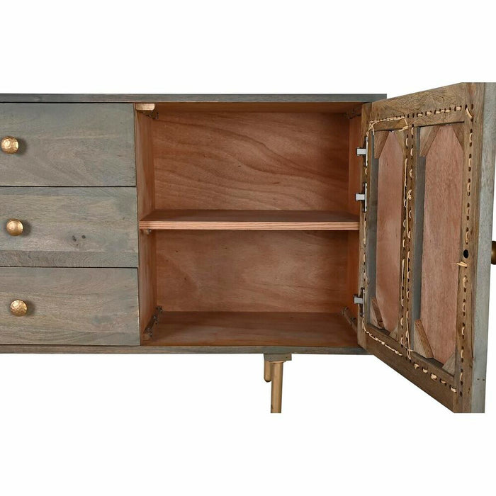 Servantă DKD Home Decor Natural Gri MDF Lemn de mango (160 x 40 x 75 cm)