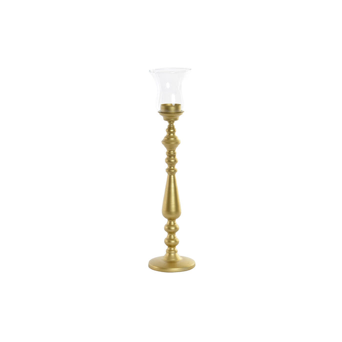 Candelabru DKD Home Decor Auriu* Metal Geam 10 x 10 x 41 cm