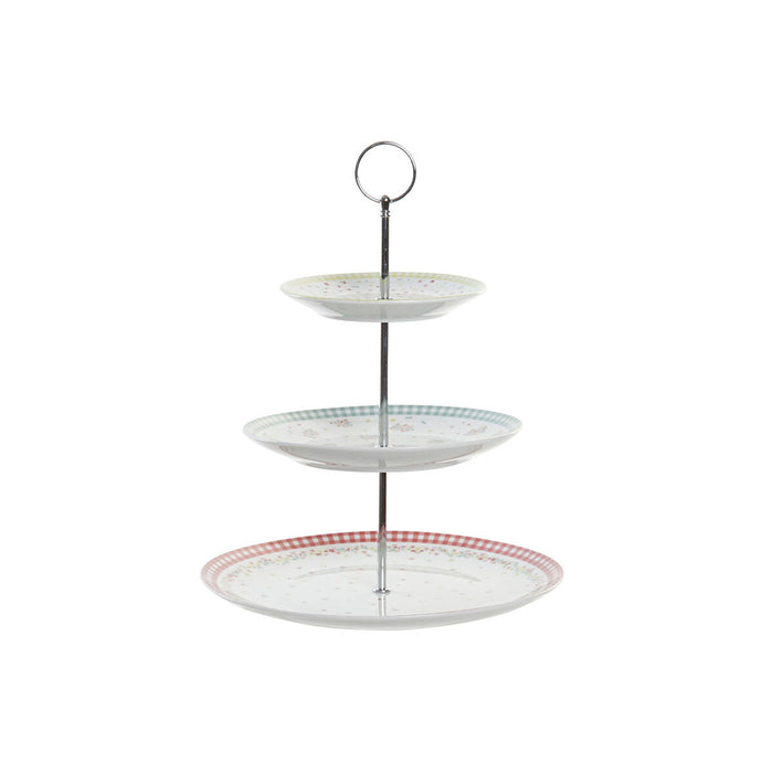 Fructieră DKD Home Decor Multicolor Metal Porțelan 27 x 27 x 34 cm