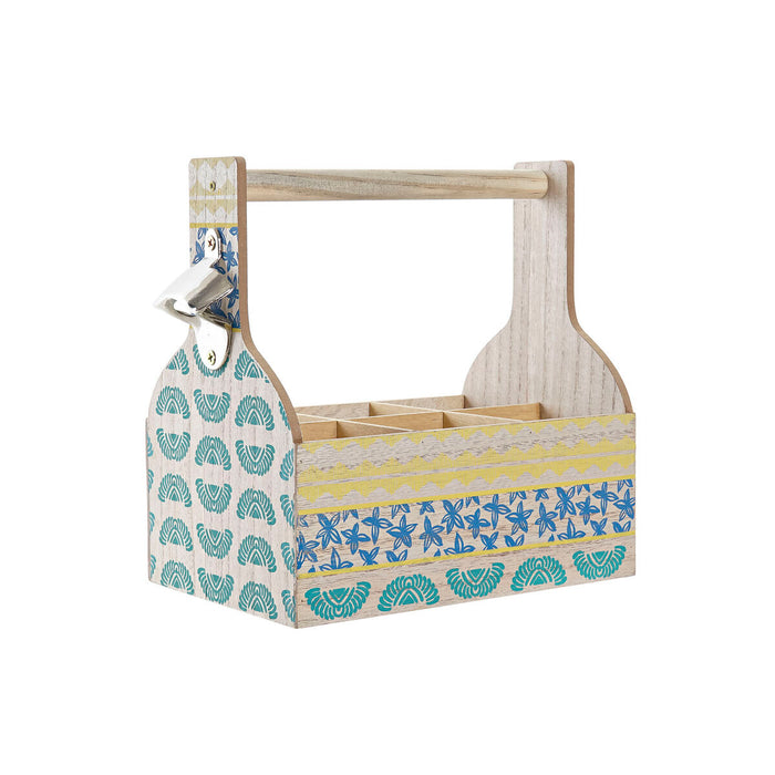 Suport pentru Sticle DKD Home Decor 27 x 16,5 x 25 cm Albastru Turquoise Lemn MDF (2 Unități)