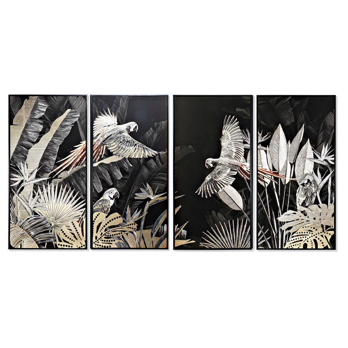 Set de 4 tablouri DKD Home Decor Tropical 280 x 4 x 140 cm