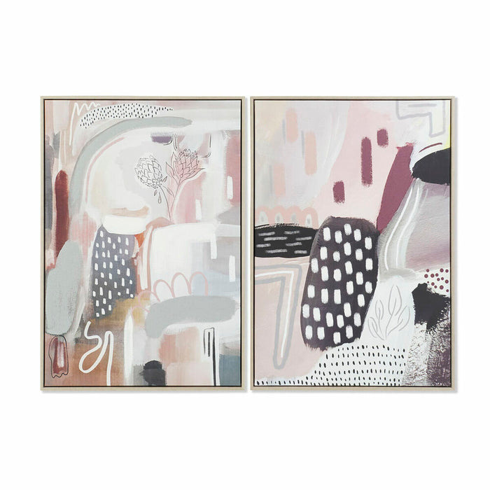 Tablou DKD Home Decor 63 x 4,5 x 93 cm Abstract Urban (2 Unități)