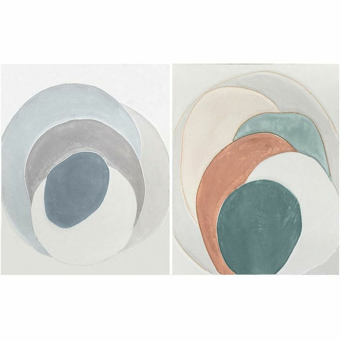 Tablou DKD Home Decor Modern Cercuri 80 x 3,7 x 100 cm (2 Unități)