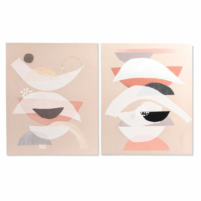 Tablou DKD Home Decor 75,5 x 3,7 x 100 cm Abstract Modern (2 Unități)