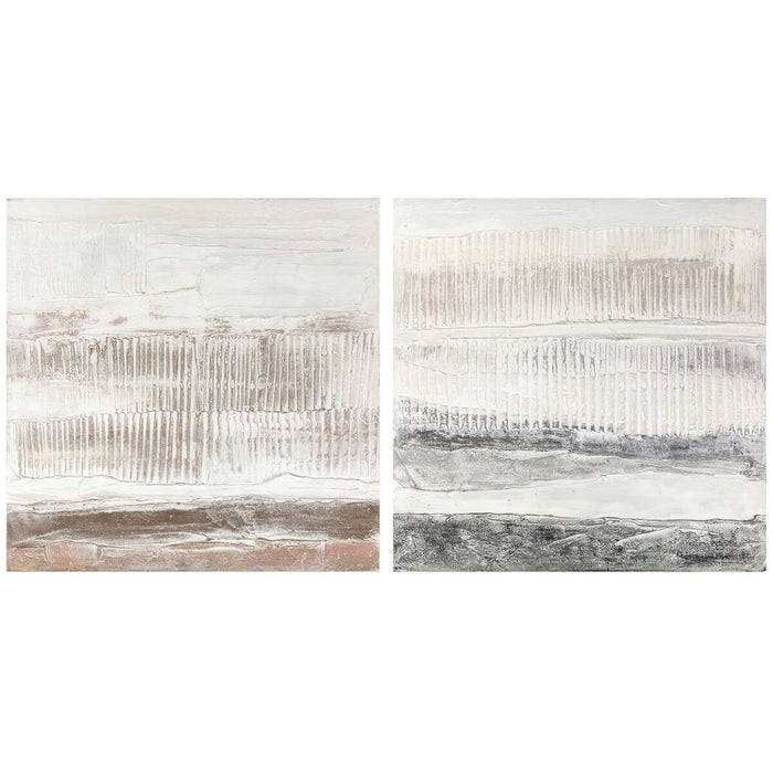 Tablou DKD Home Decor 100 x 3,7 x 100 cm Abstract Urban (2 Unități)