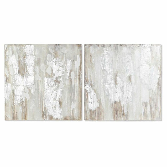Tablou DKD Home Decor 100 x 3,7 x 100 cm Abstract Modern (2 Unități)