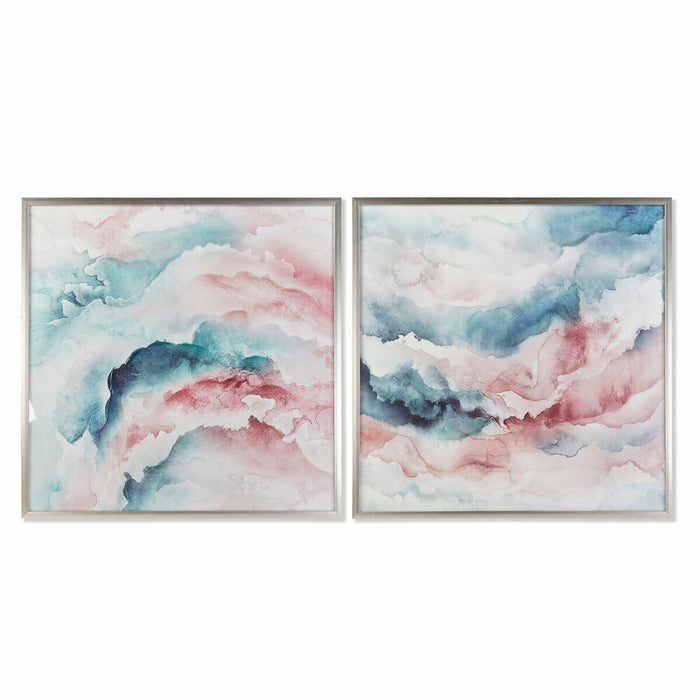 Tablou DKD Home Decor Abstract 104 x 4 x 104 cm Modern (2 Unități)