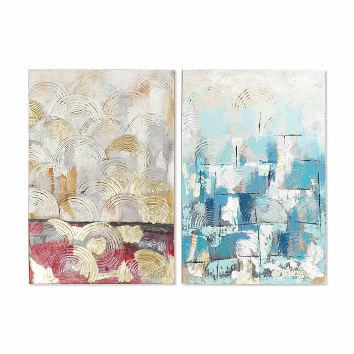 Tablou DKD Home Decor 80 x 3,5 x 120 cm Abstract Loft (2 Unități)