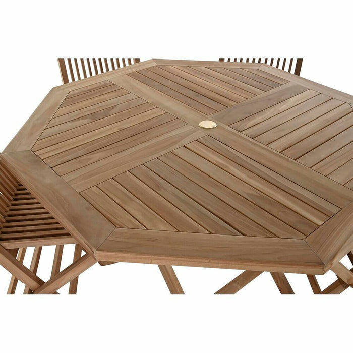 Set de Masă cu 4 Scaune DKD Home Decor Tec (120 cm) (5 pcs) (120 x 120 x 75 cm)