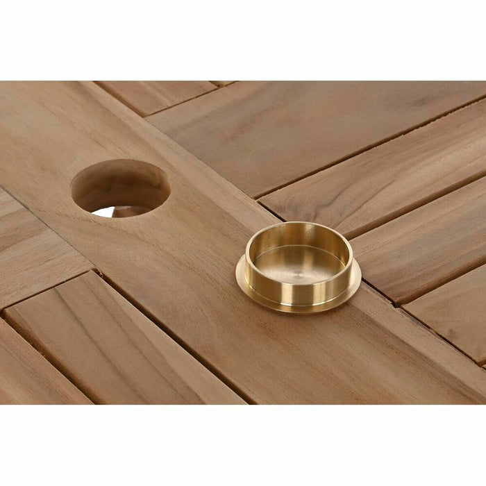 Set de Masă cu 4 Scaune DKD Home Decor Tec (120 cm) (5 pcs) (120 x 120 x 75 cm)