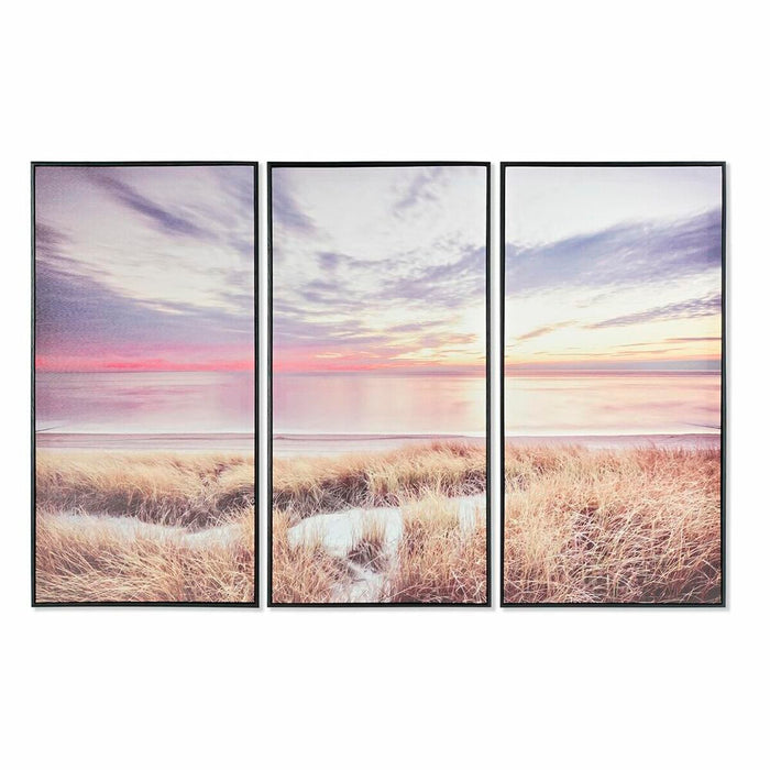 Set de 3 tablouri DKD Home Decor Mediterană Soare (120 x 2,8 x 80 cm)