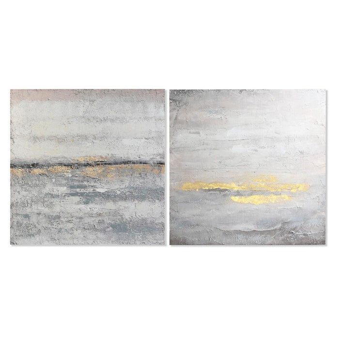 Tablou DKD Home Decor 100 x 2,8 x 100 cm Abstract Modern (2 Unități)