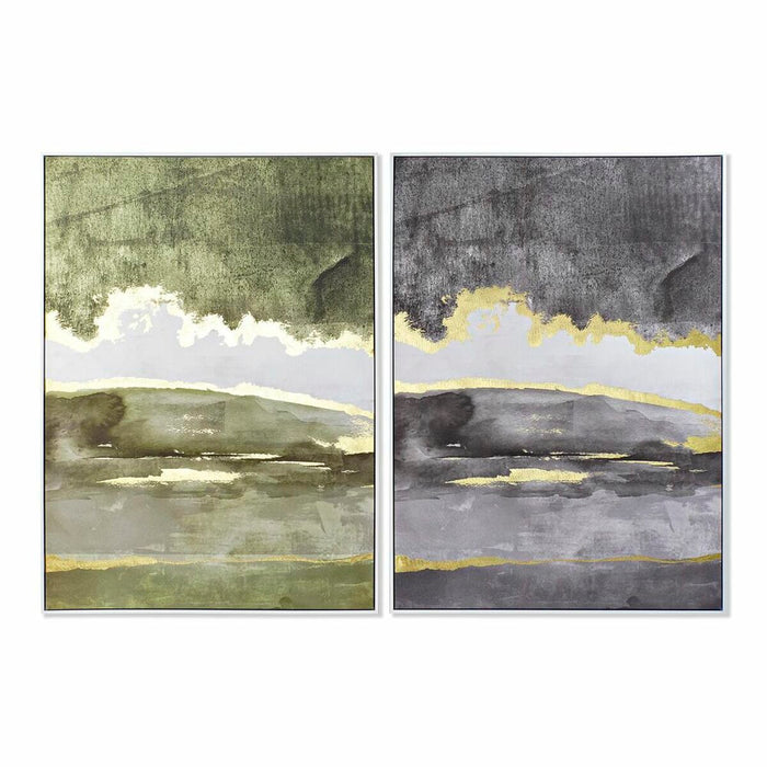 Tablou DKD Home Decor 103,5 x 4,5 x 144 cm Abstract Modern (2 Unități)