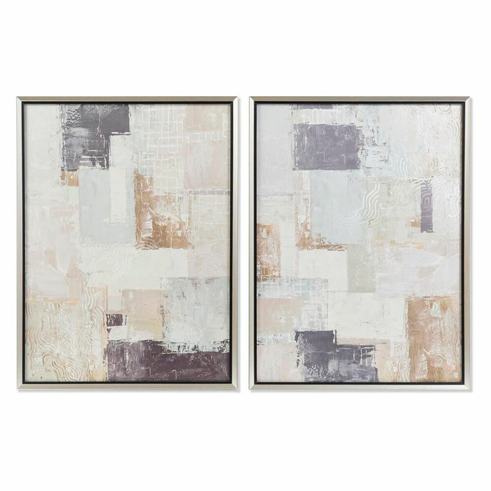 Tablou DKD Home Decor Abstract 60 x 3 x 80 cm Modern (2 Unități)