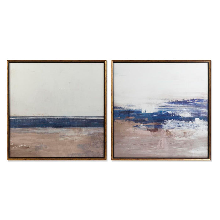 Tablou DKD Home Decor Abstract 80 x 3 x 80 cm Modern (2 Unități)