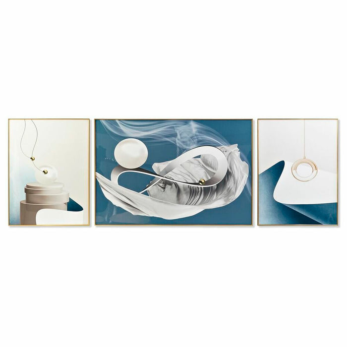 Set de 3 tablouri DKD Home Decor 240 x 3 x 80 cm 30 x 40 cm Modern