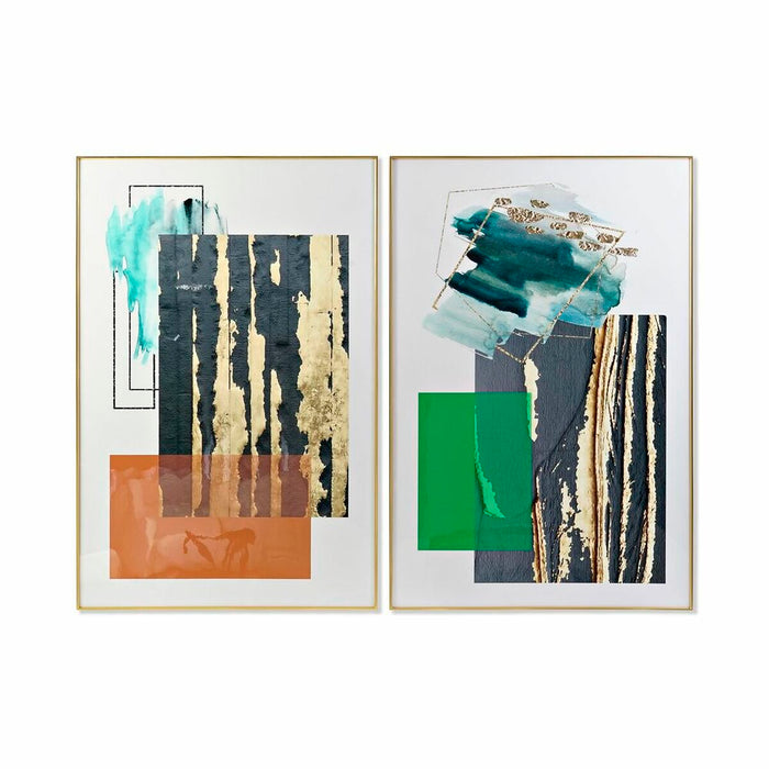 Tablou DKD Home Decor Abstract 80 x 3 x 120 cm (2 Unități)