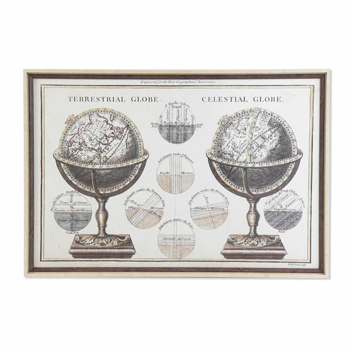 Tablou DKD Home Decor Harta Lumii (95 x 3 x 65 cm)