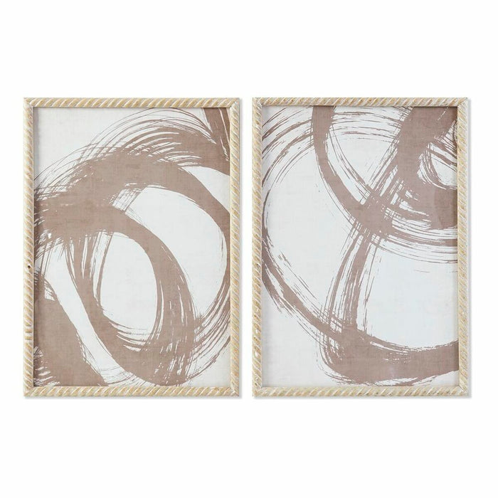 Tablou DKD Home Decor 50 x 2,5 x 70 cm Abstract Modern (2 Unități)