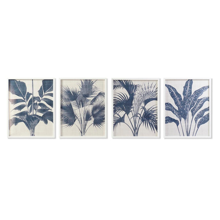 Tablou DKD Home Decor 55 x 2,5 x 70 cm Palmieri Tropical (4 Piese)