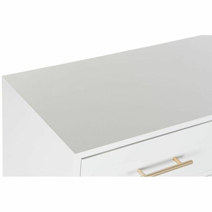 Comodă DKD Home Decor Natural Metal Alb Crem Lemn de paulownia (80 x 34 x 84 cm)