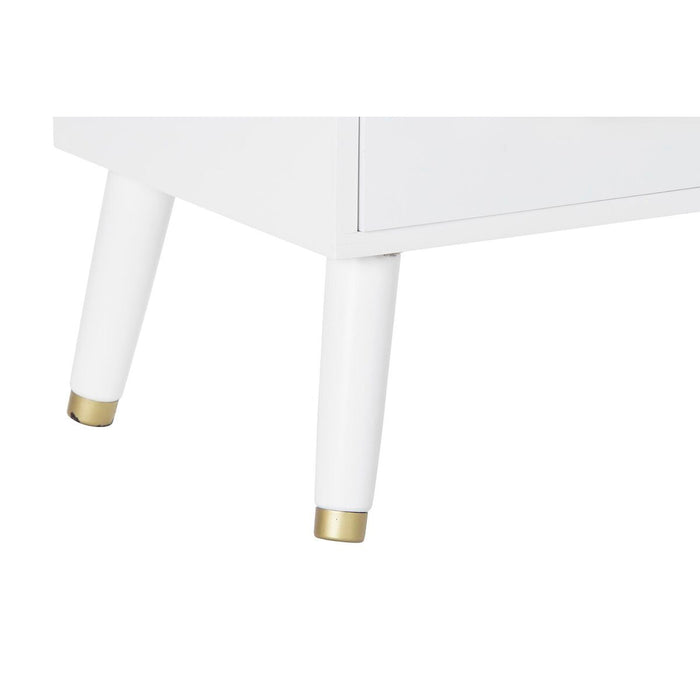 Comodă DKD Home Decor Natural Metal Alb Crem Lemn de paulownia (80 x 34 x 84 cm)