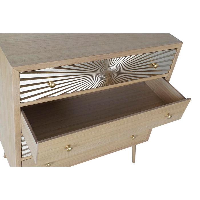 Comodă DKD Home Decor Auriu* Natural Metal Brad Lemn MDF Modern 80 x 40 x 87,5 cm