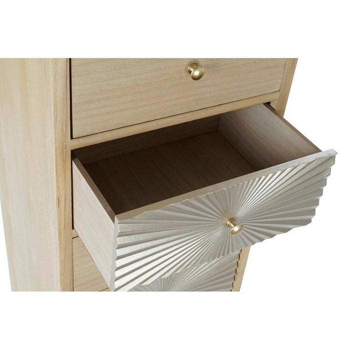 Dulap cu Sertare DKD Home Decor Multicolor Auriu* Natural Metal Brad Lemn MDF Modern 30 x 40 cm 45 x 38 x 117 cm