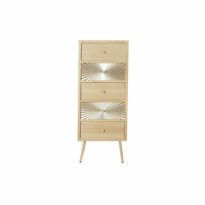 Dulap cu Sertare DKD Home Decor Multicolor Auriu* Natural Metal Brad Lemn MDF Modern 30 x 40 cm 45 x 38 x 117 cm