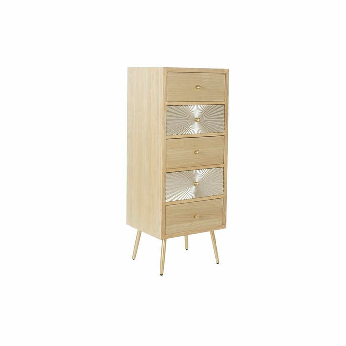Dulap cu Sertare DKD Home Decor Multicolor Auriu* Natural Metal Brad Lemn MDF Modern 30 x 40 cm 45 x 38 x 117 cm