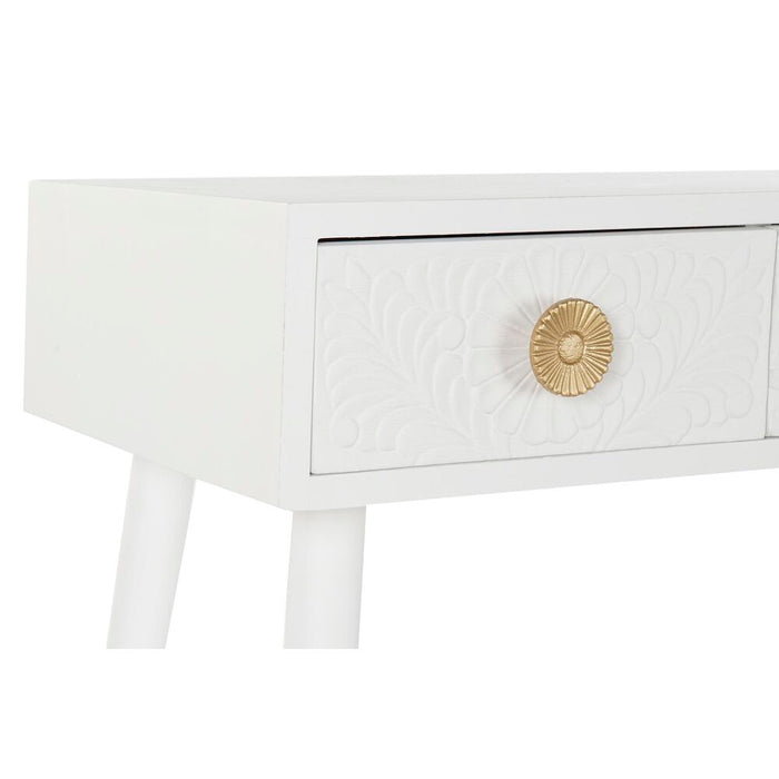 Consolă DKD Home Decor Alb Auriu* Brad Lemn MDF 110 x 42,5 x 78 cm