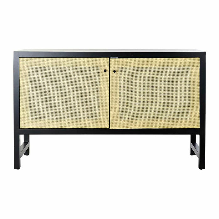 Servantă DKD Home Decor Negru Brad Natural Ratan (120 x 38 x 76 cm)