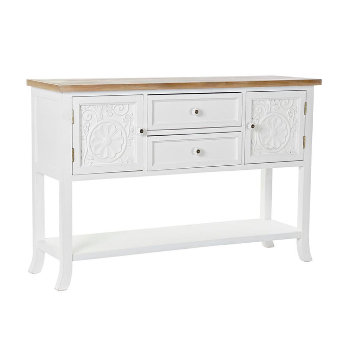 Consolă DKD Home Decor 120 x 36 x 80,5 cm Brad Natural Alb Lemn MDF